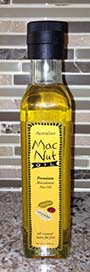 Bottle of macadamia nut oil.